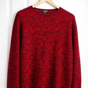 Sara Men's Bold Red Crewneck Sweater